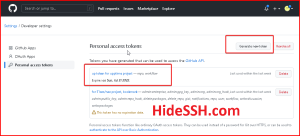 hidessh : Step 3  : tambahkan kata kunci rahasia di repositori